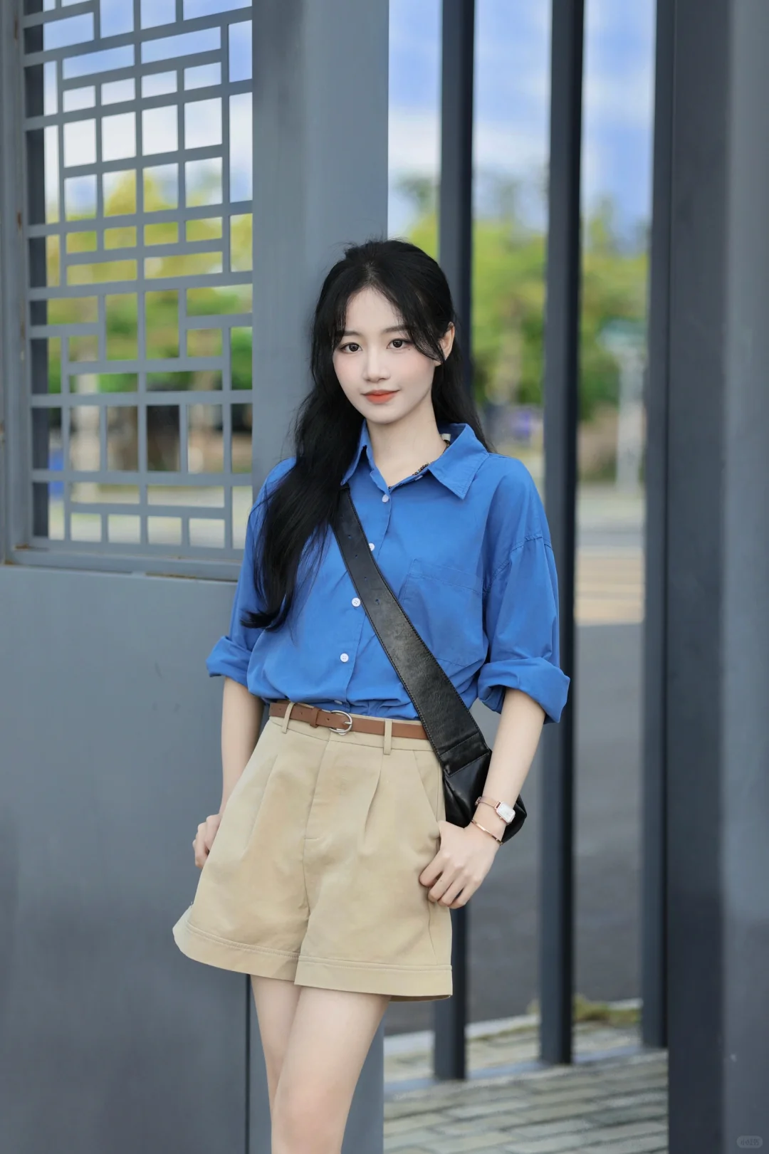 衬衫控👔蓝色真的太显白啦！！