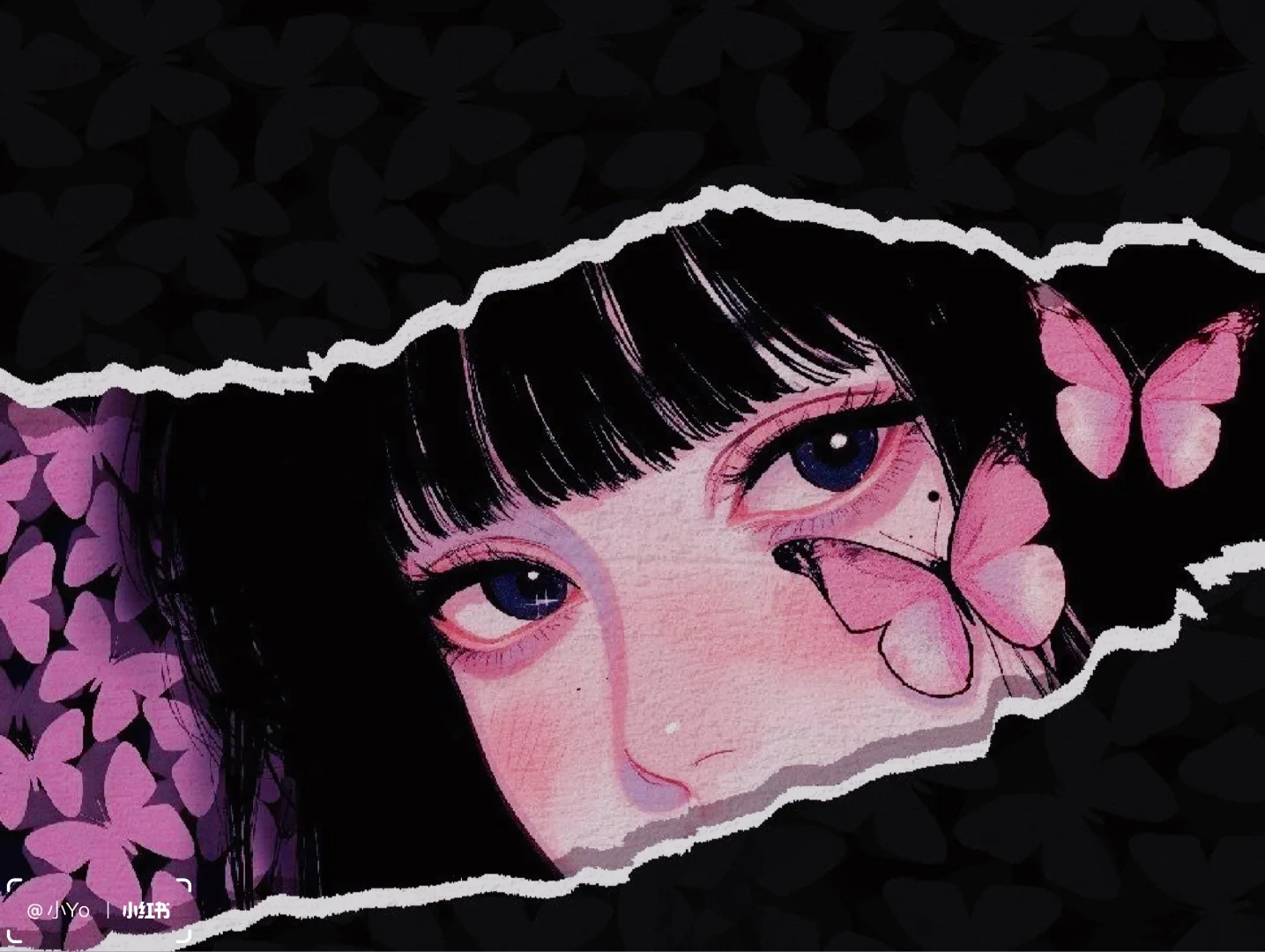 怎么会有这么好看的壁纸——富江与蝶🦋