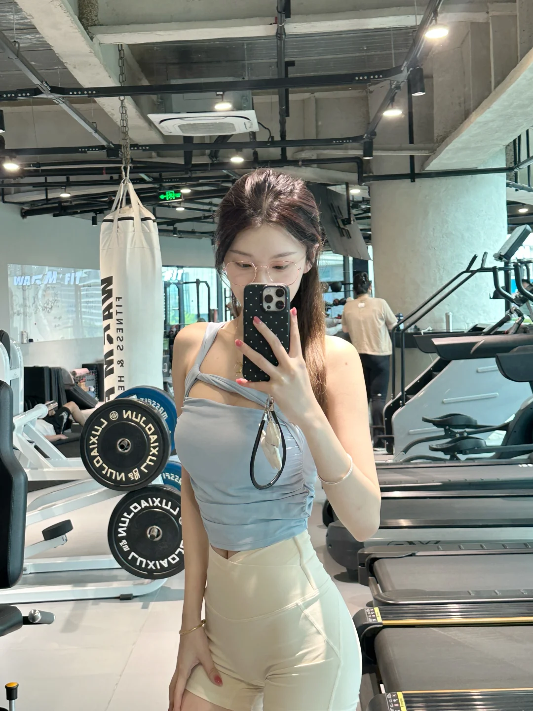 gym打卡～🏋️‍♀️ 要是能再胖点就好了