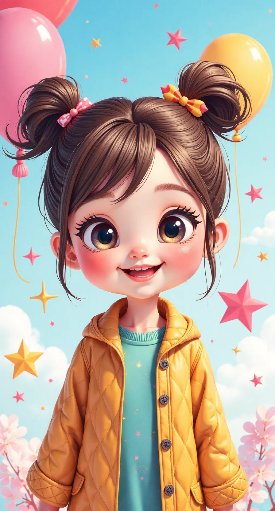 天使宝宝，可爱女孩插画🎨