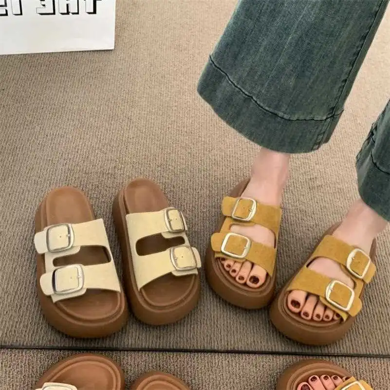 网红复古勃肯拖鞋女夏2025新款外穿厚底