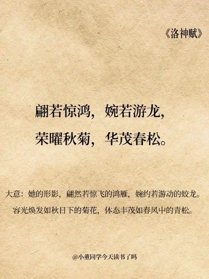 千古奇文｜夸女生好看，还是要看《洛神赋》