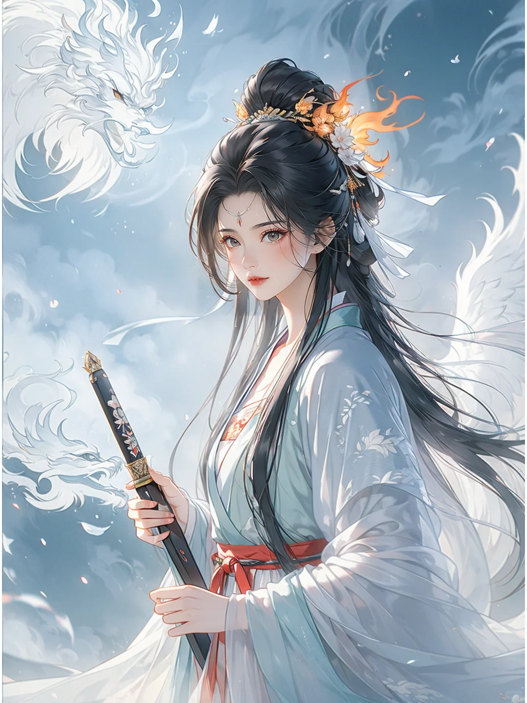 古风 白衣 拿剑 女