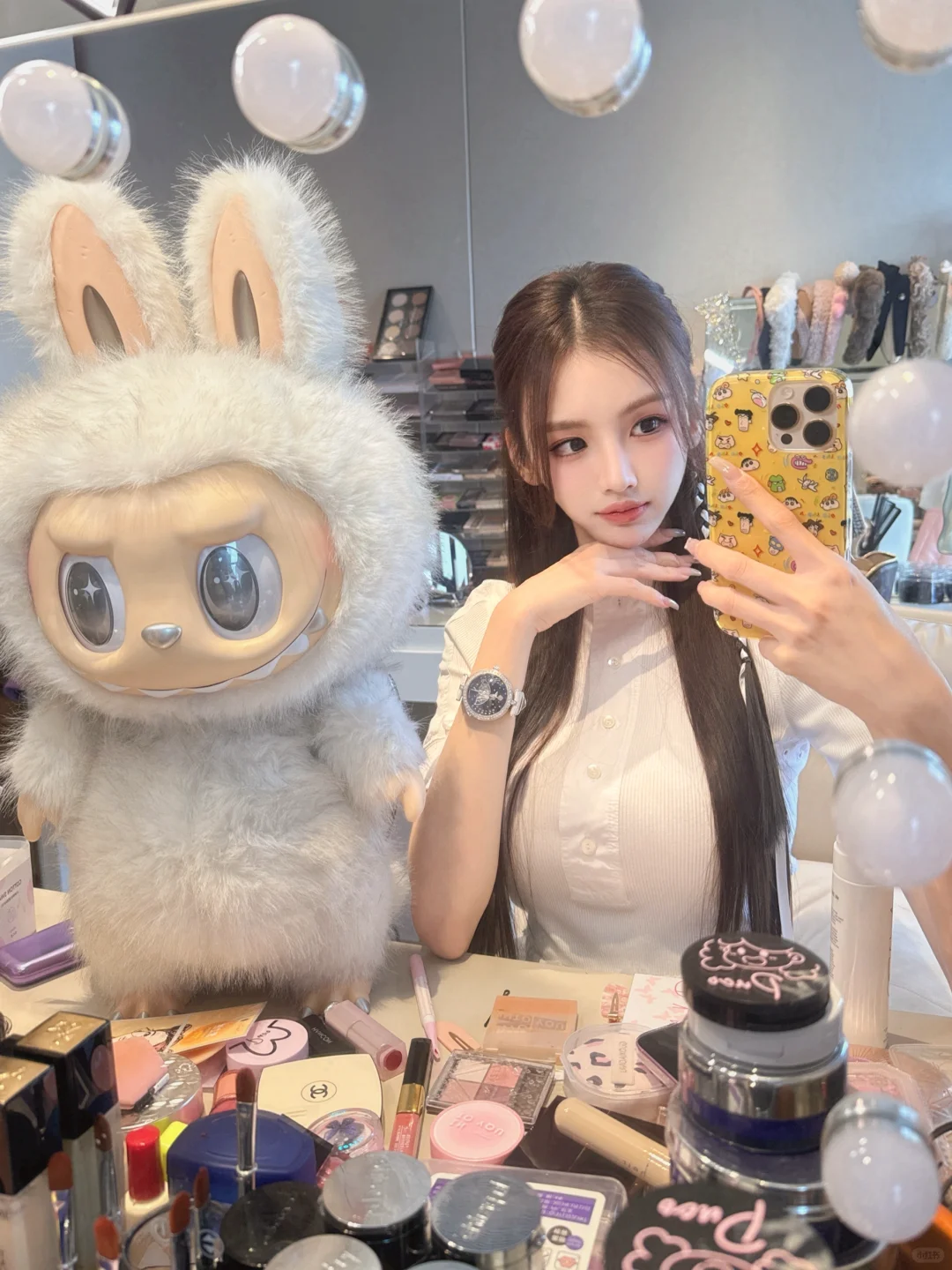 女大学生风和labubu是最萌配，你们说是不是