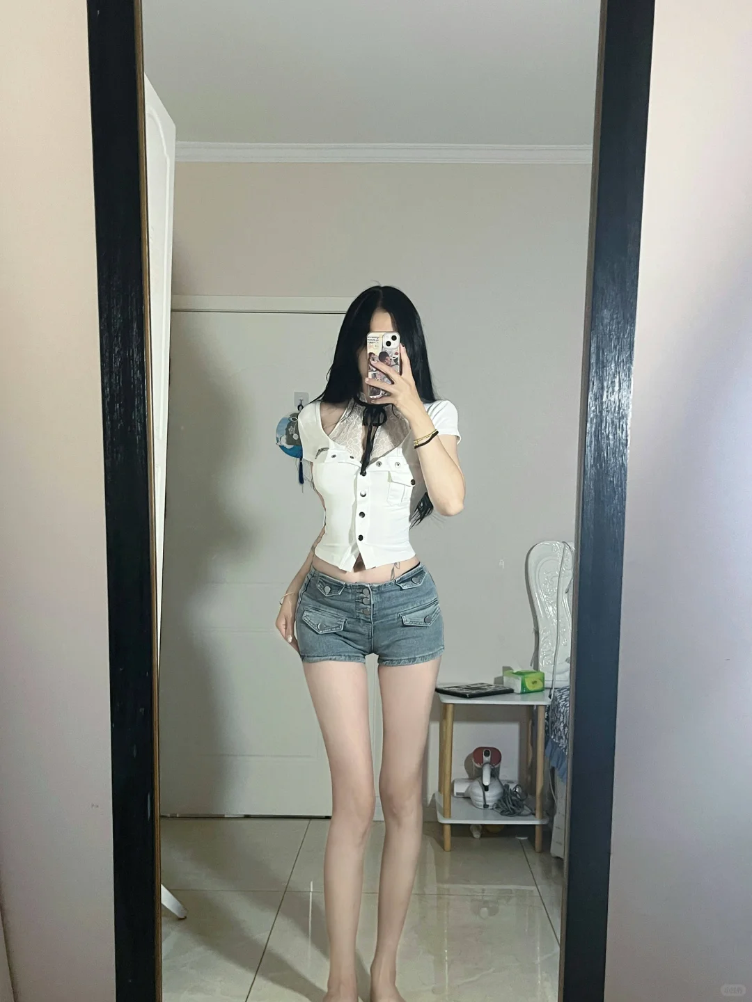 左滑上身蕾丝内搭➕白T！！