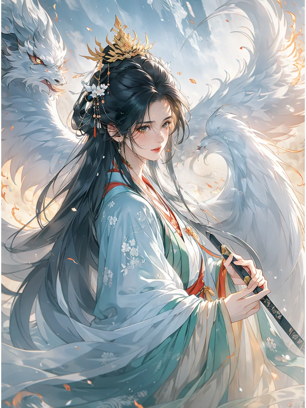 古风 白衣 拿剑 女