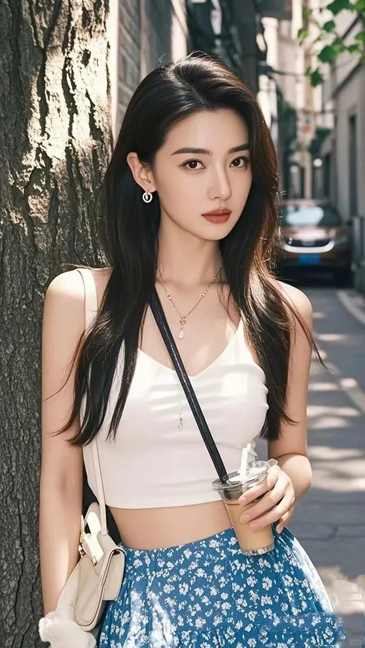 美女买水果，果然有优惠