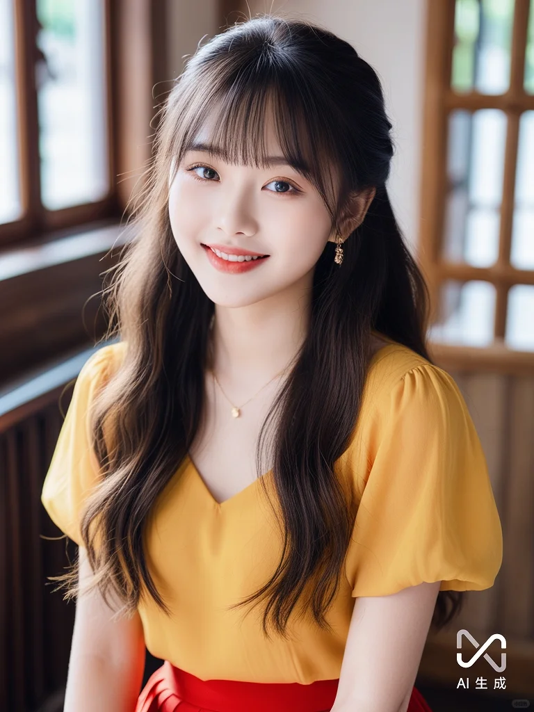 甜美优雅女孩（ai绘画）