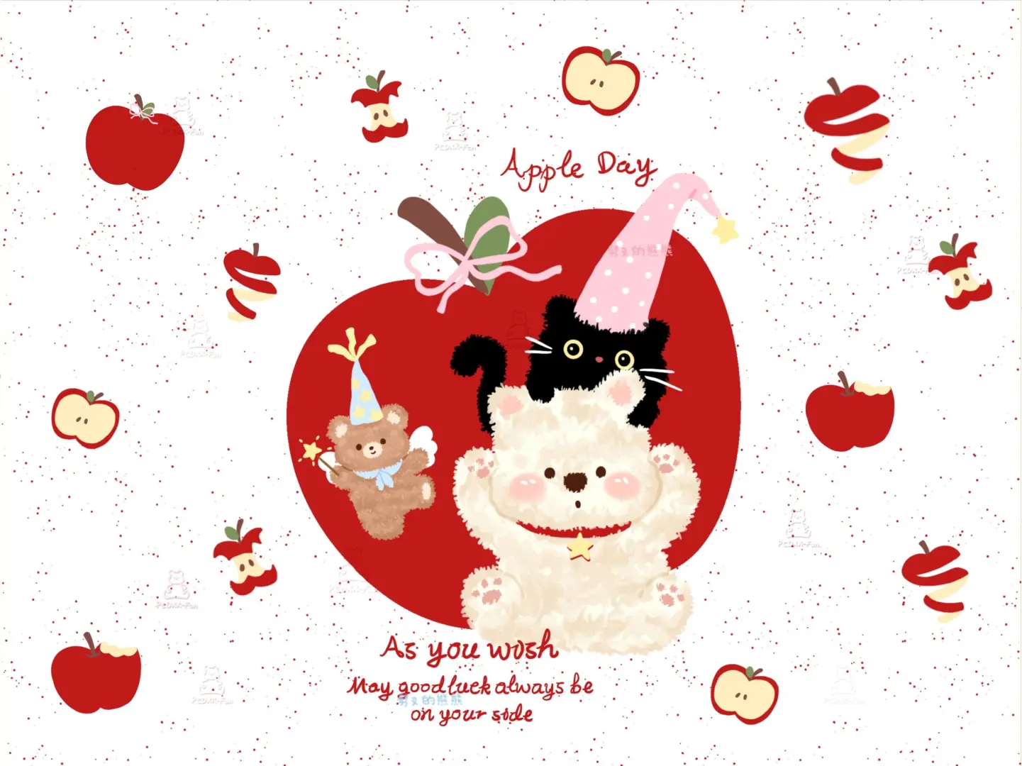 🍎🍎🍎🍎修狗日更壁纸啦！❤️：这么可爱的
