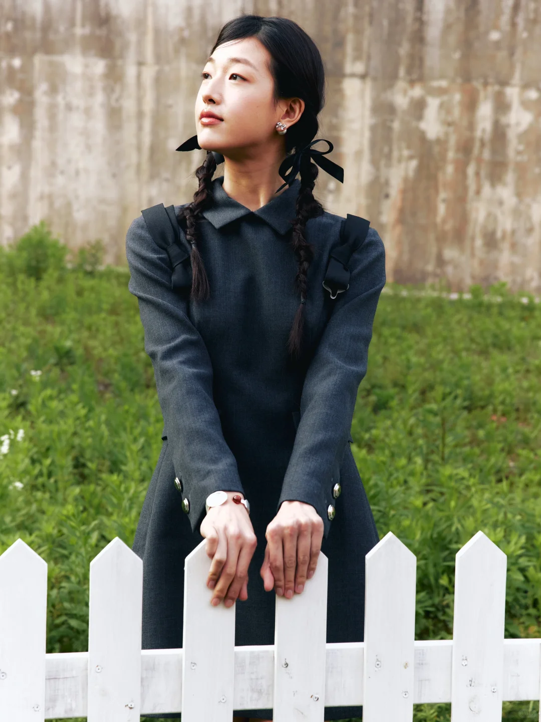 笑容感染力满满的女模