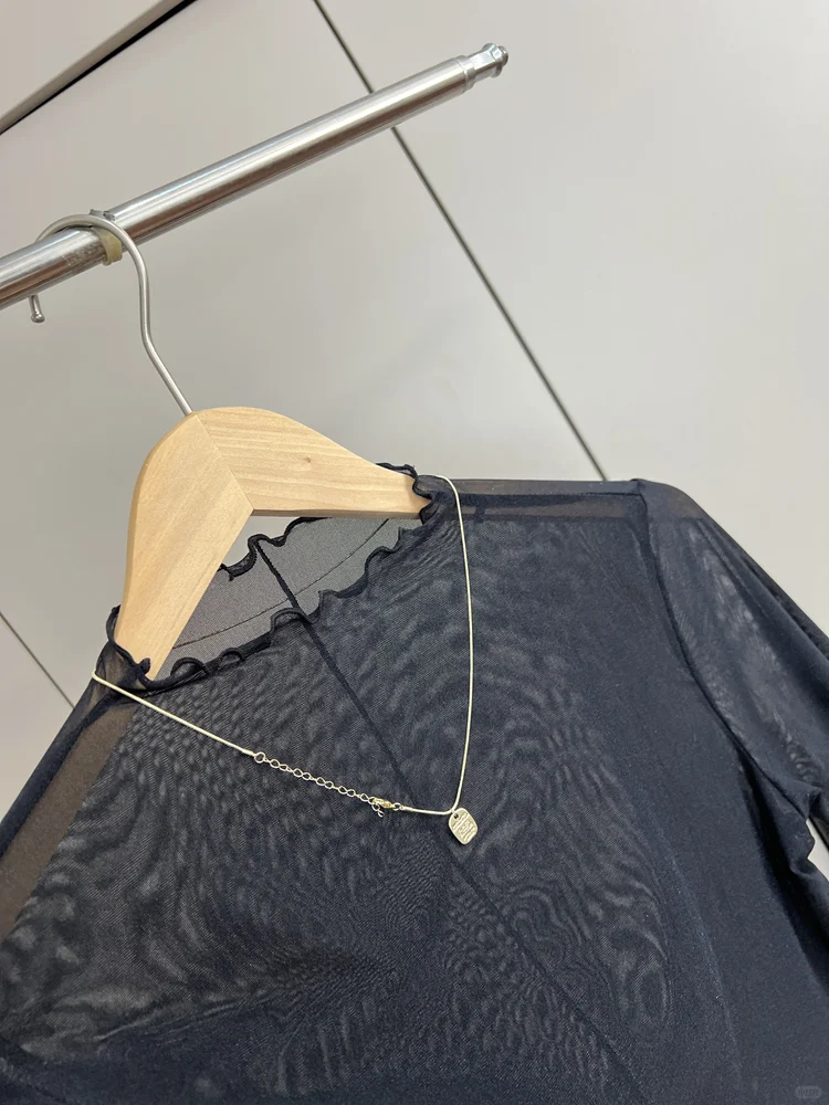 性感透视网纱T恤👚