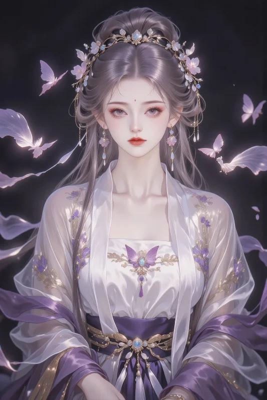 古风唯美古韵清冷感仙女头像壁纸插画坚持爱