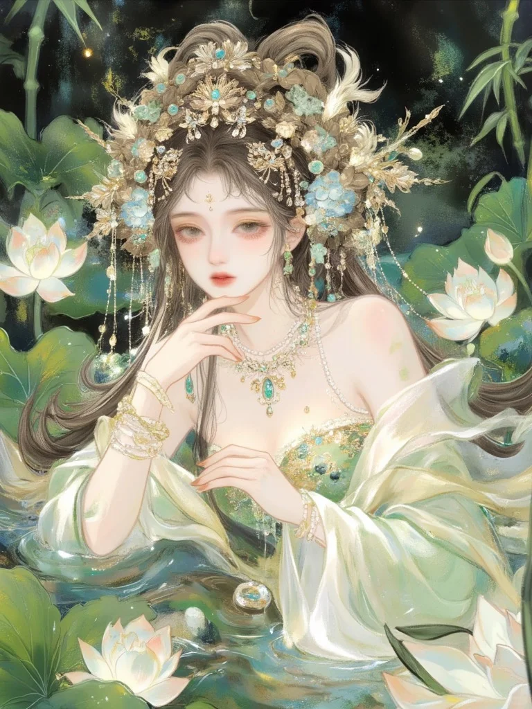 清莲之韵，水中生花.