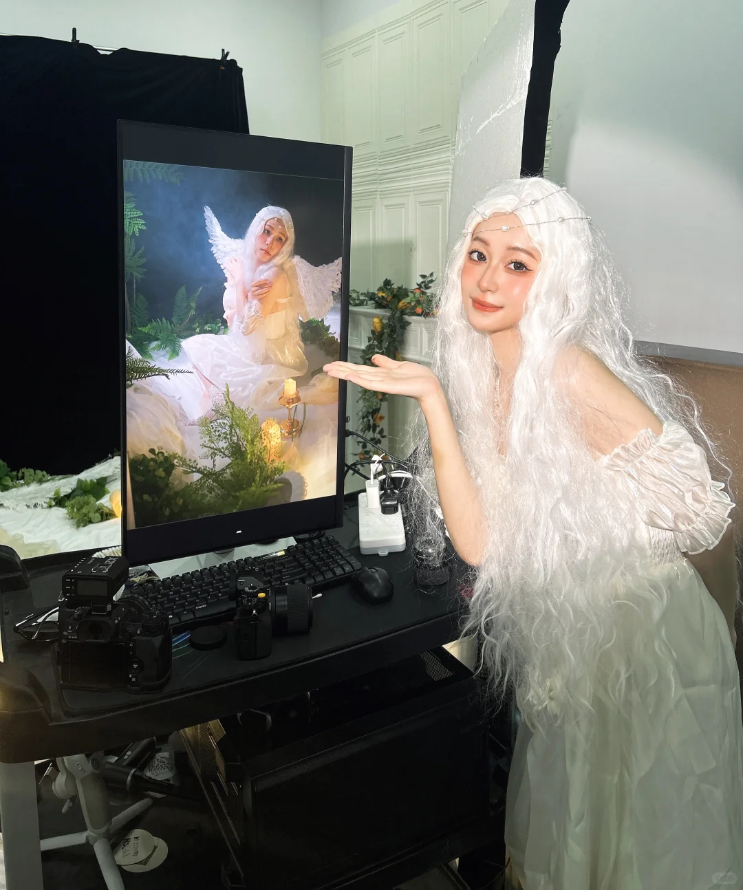 趁五一假去拍了写真帮我看下这个妆怎么样