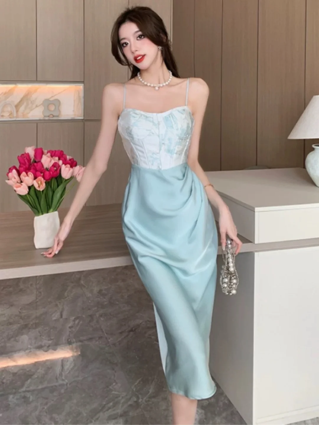 👗女神必备！性感名媛吊带裙👠
