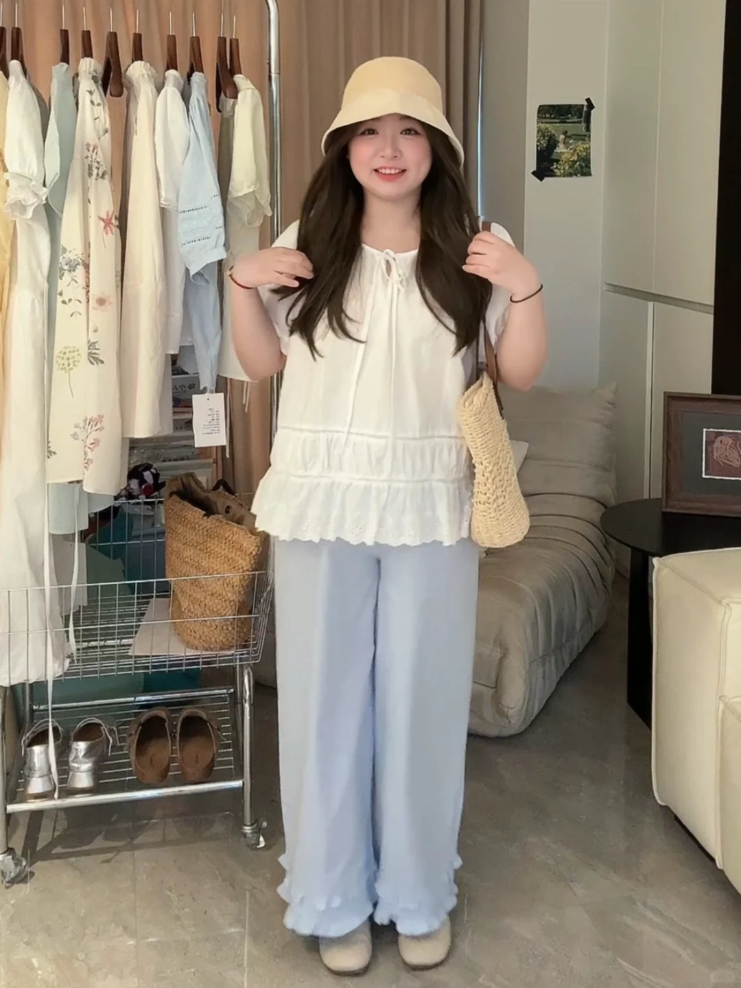 152 120斤|微胖女生夏天这么穿超舒服的🩵