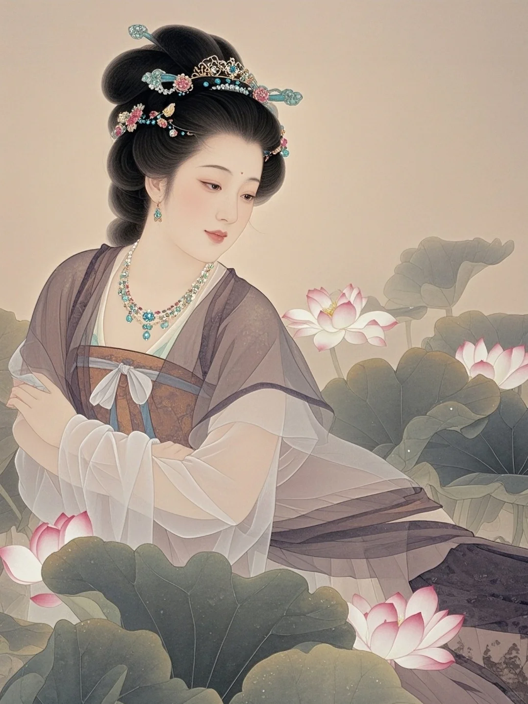 娇容似月凝霜华，情思悠悠寄天涯。