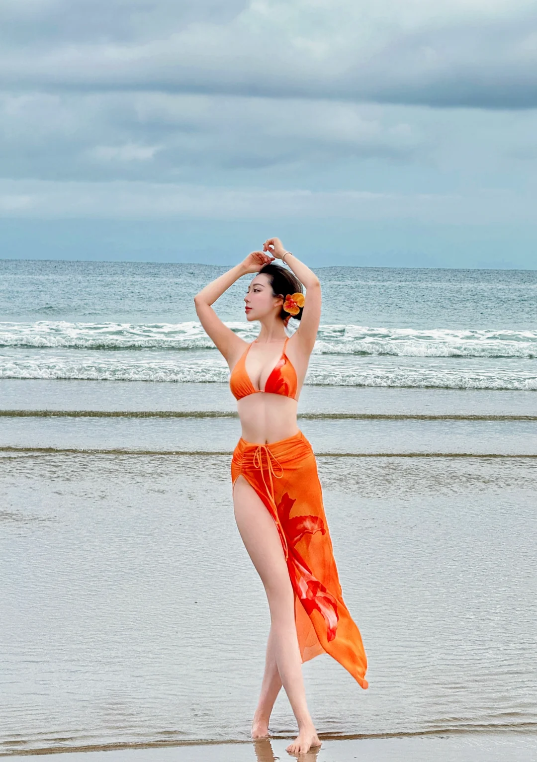 终于穿比基尼啦👙