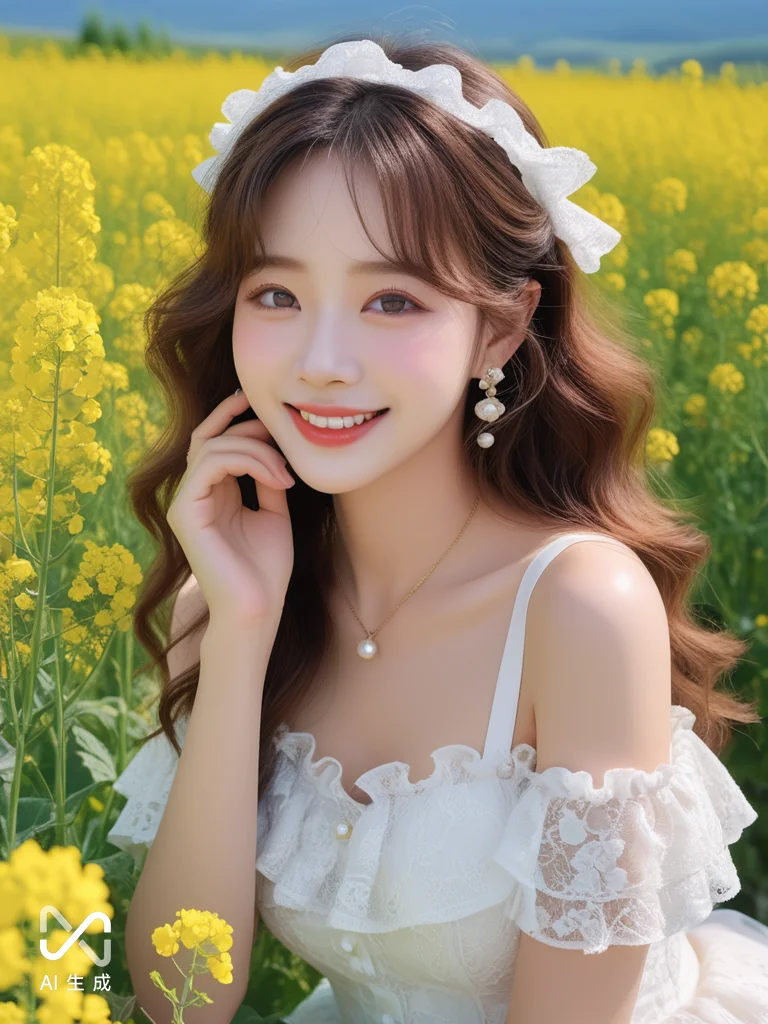 AI女生油菜花AI写真