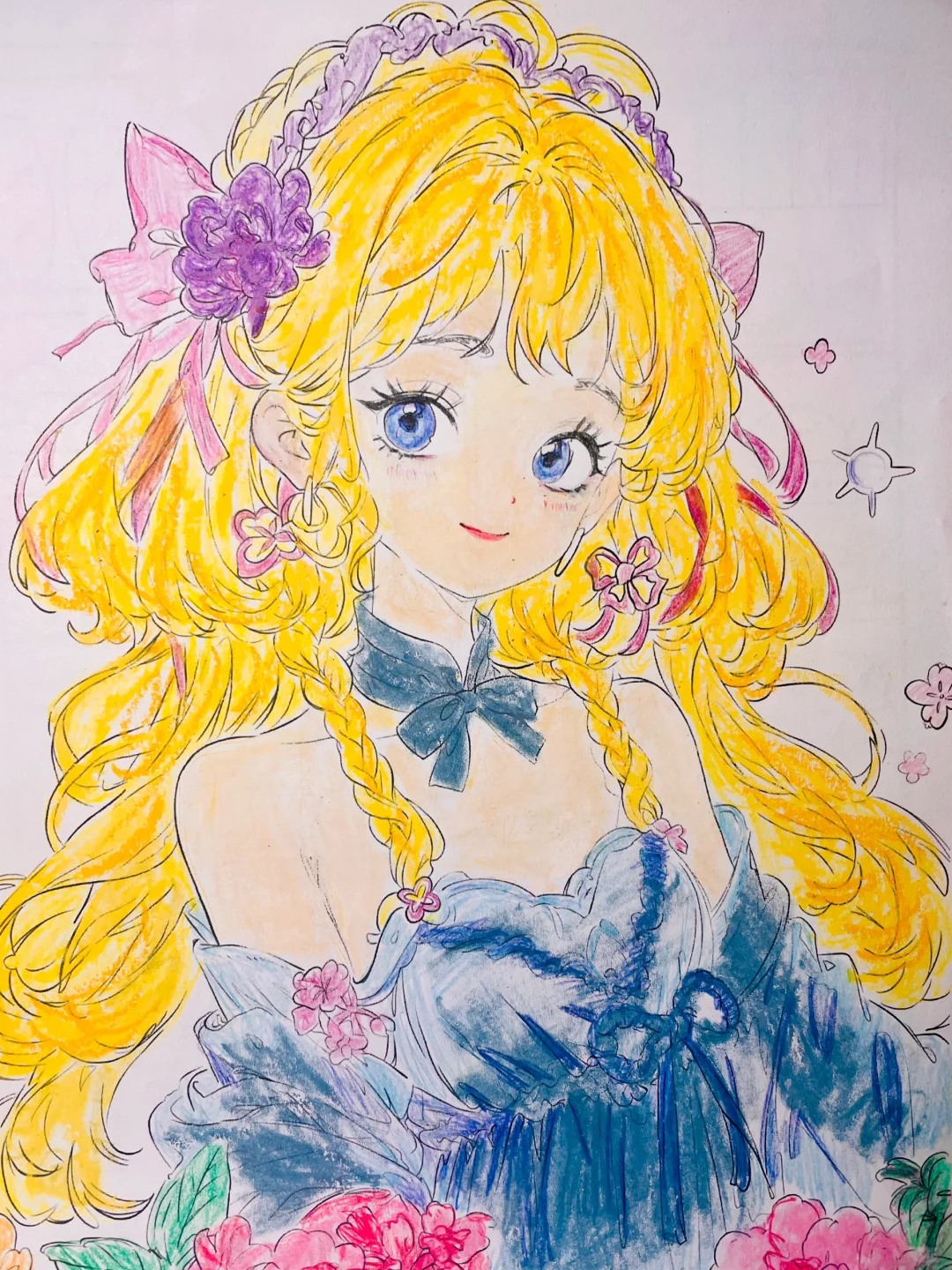 好喜欢好喜欢！手绘插画风美少女