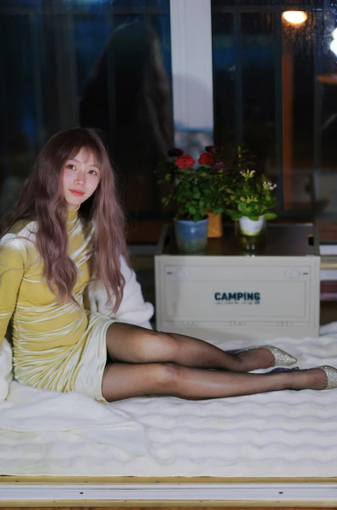 粉色波浪卷卷子