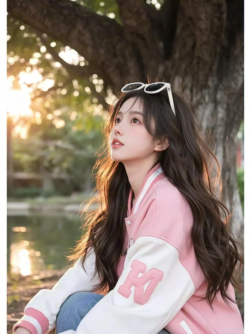 WeChat女生头像，大树下的精灵女孩！