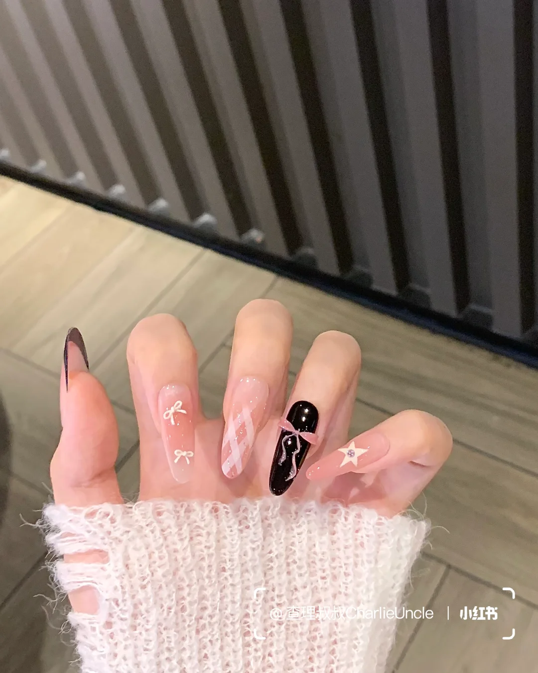 甜辣黑粉丨春夏美甲