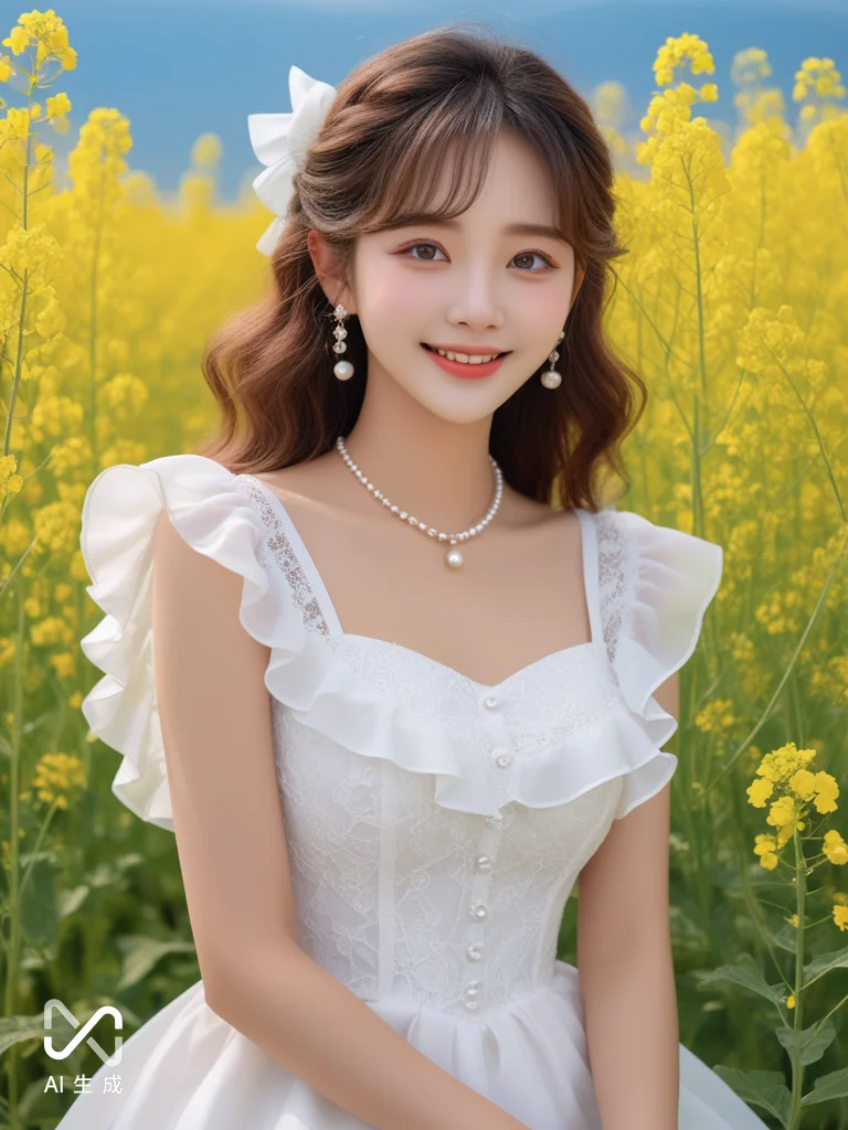 AI女生油菜花AI写真
