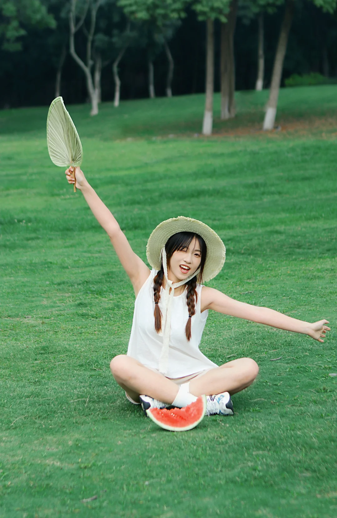 📷夏日西瓜写真拍照姿势