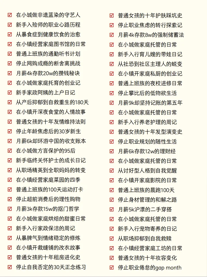 谁拍谁火的120个选题拿去慢慢拍吧