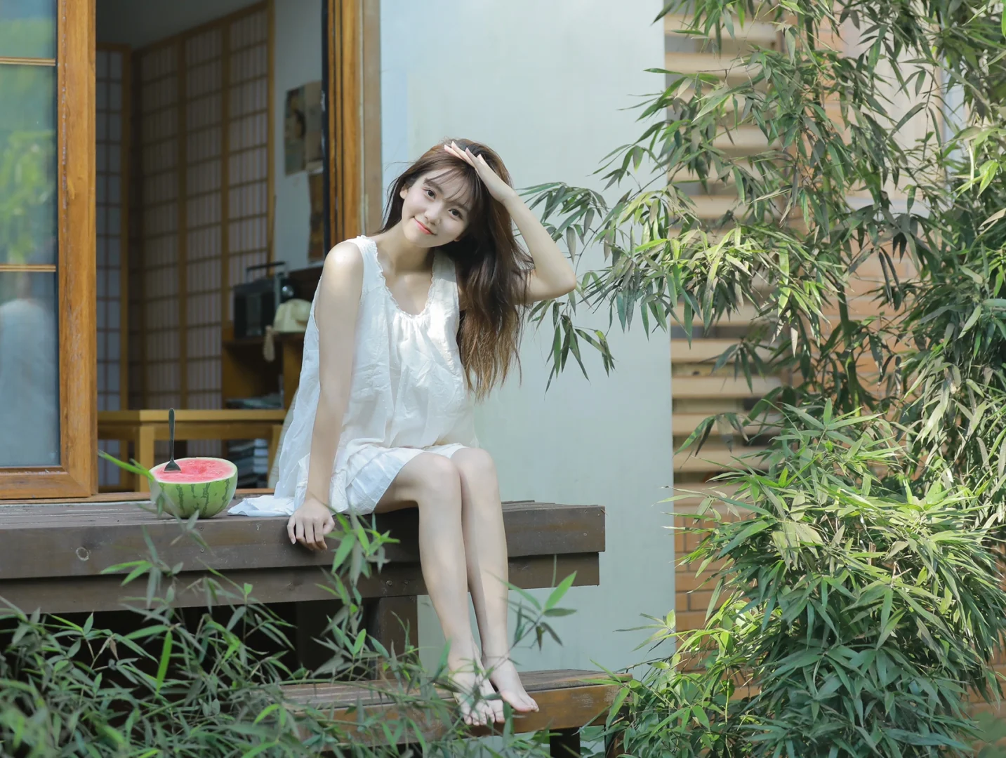 夏日清新西瓜写真拍照姿势快进来学！