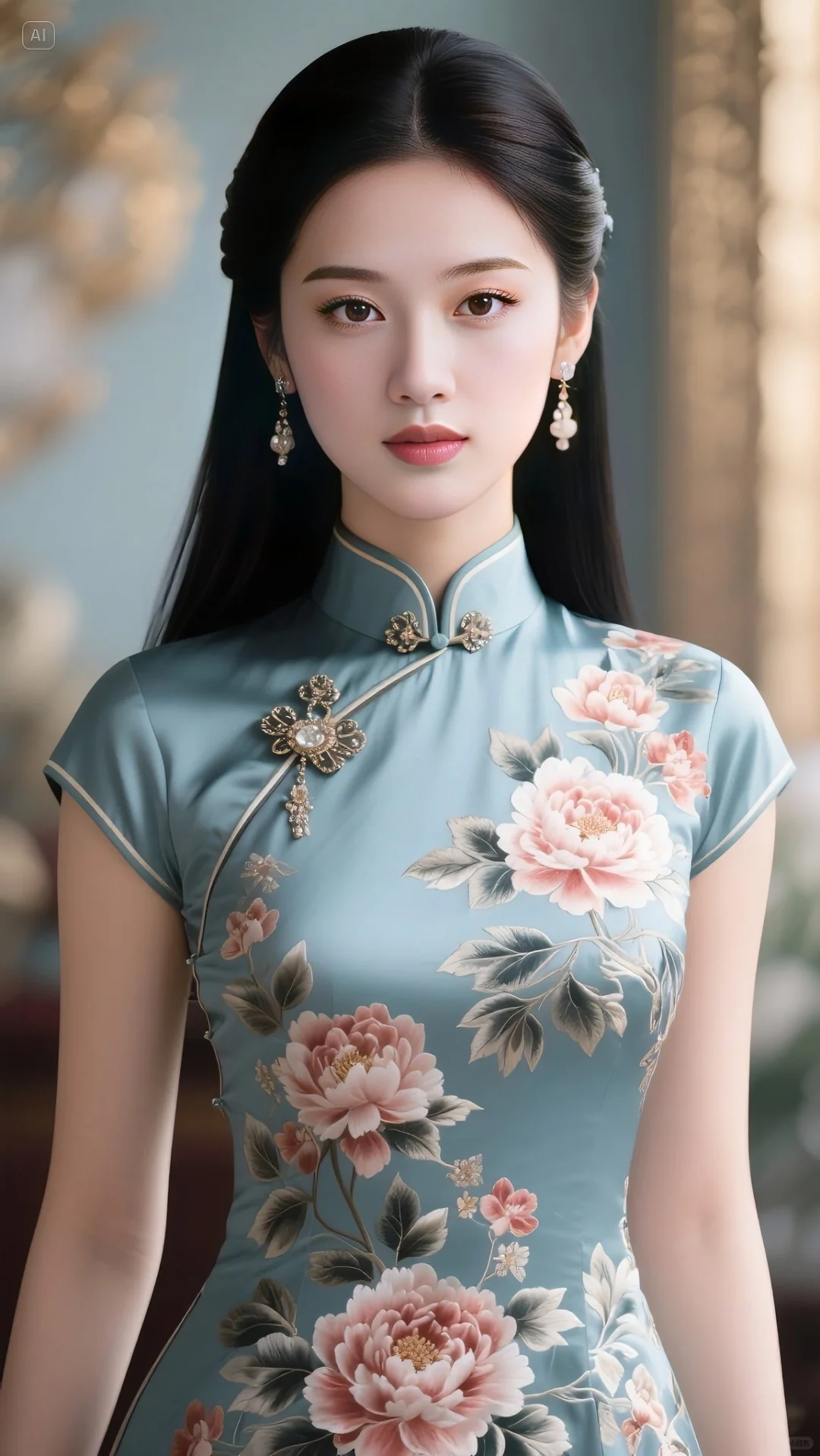 一袭旗袍，气质如兰（AI.美女）