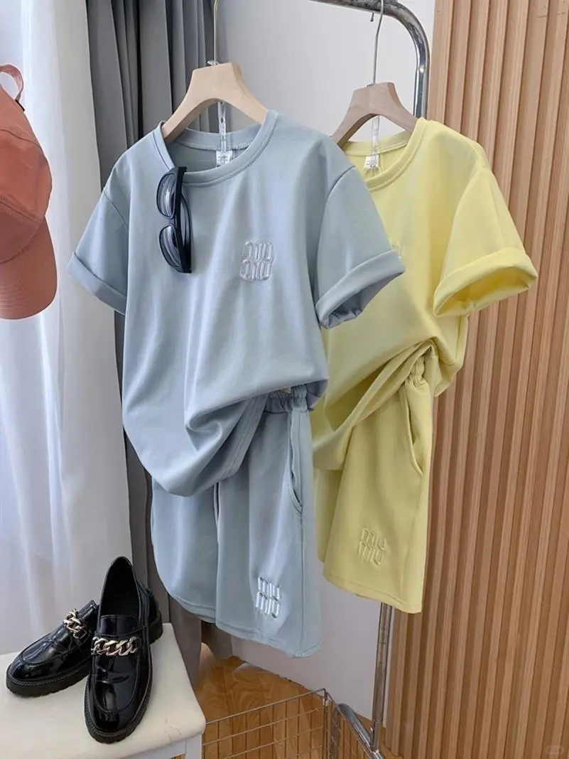 2024新款立体刺绣夏季休闲套装女运动外