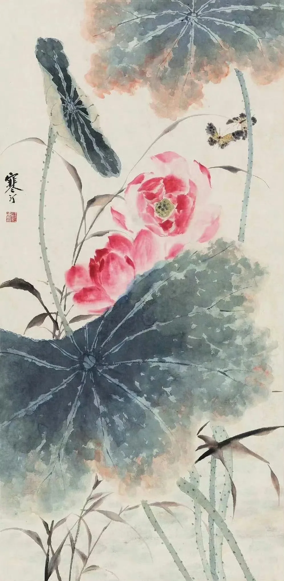 江寒汀画荷，千姿百态、妩媚动人！