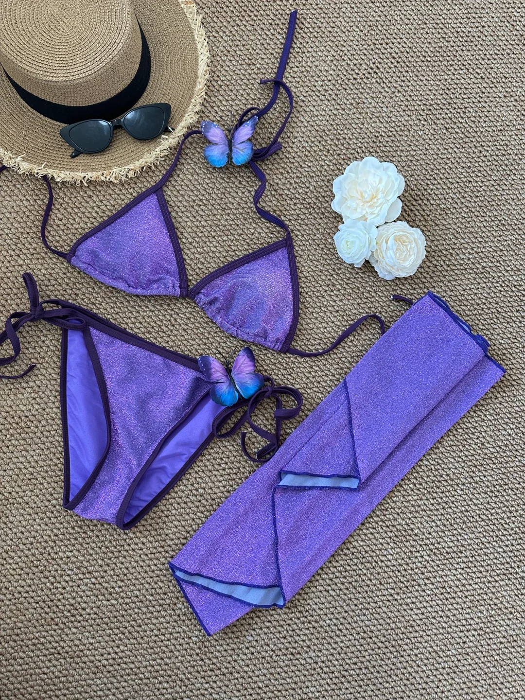 💜紫色bikini泳衣分享～度假氛围感十足