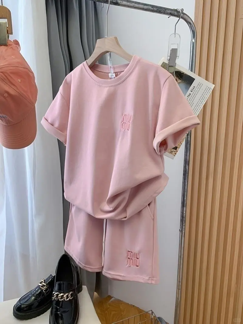 2024新款立体刺绣夏季休闲套装女运动外