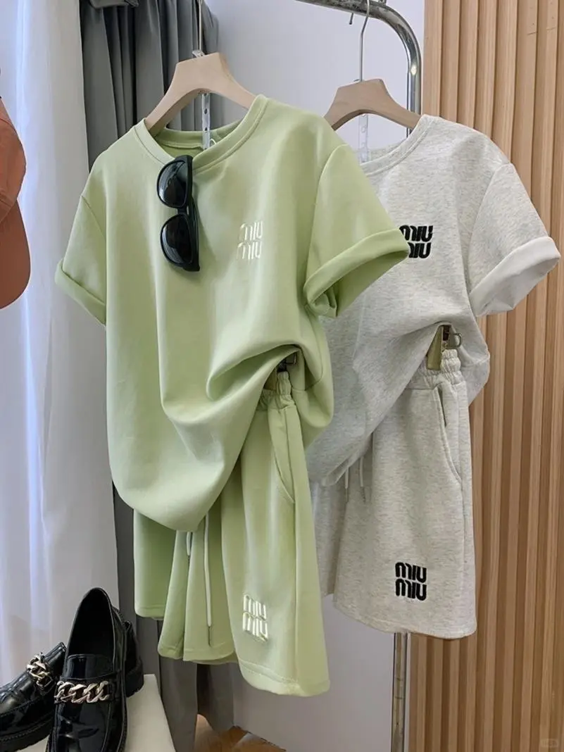 2024新款立体刺绣夏季休闲套装女运动外