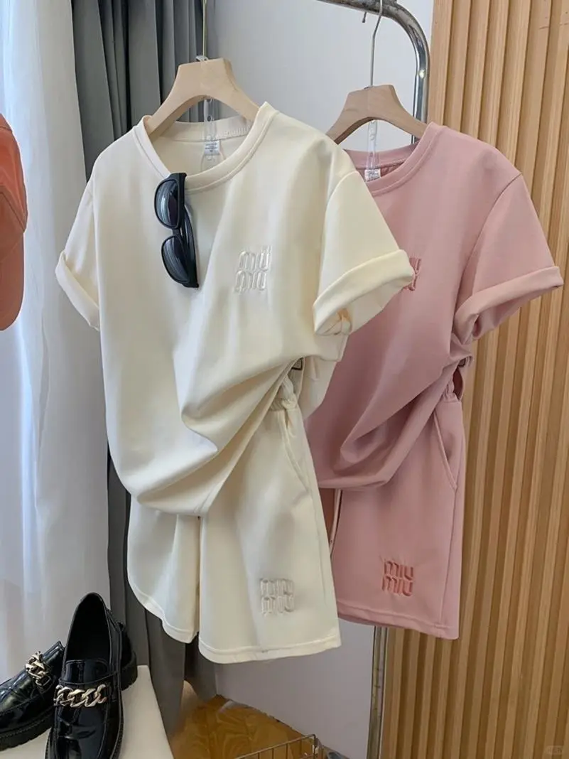 2024新款立体刺绣夏季休闲套装女运动外