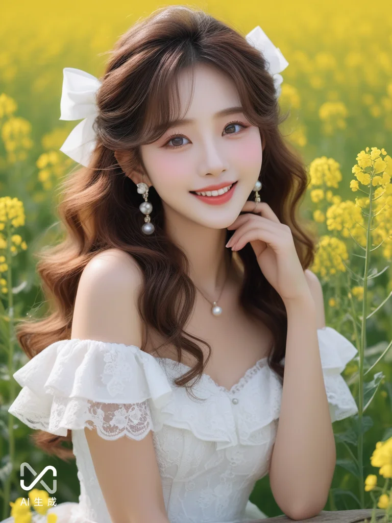 AI女生油菜花AI写真