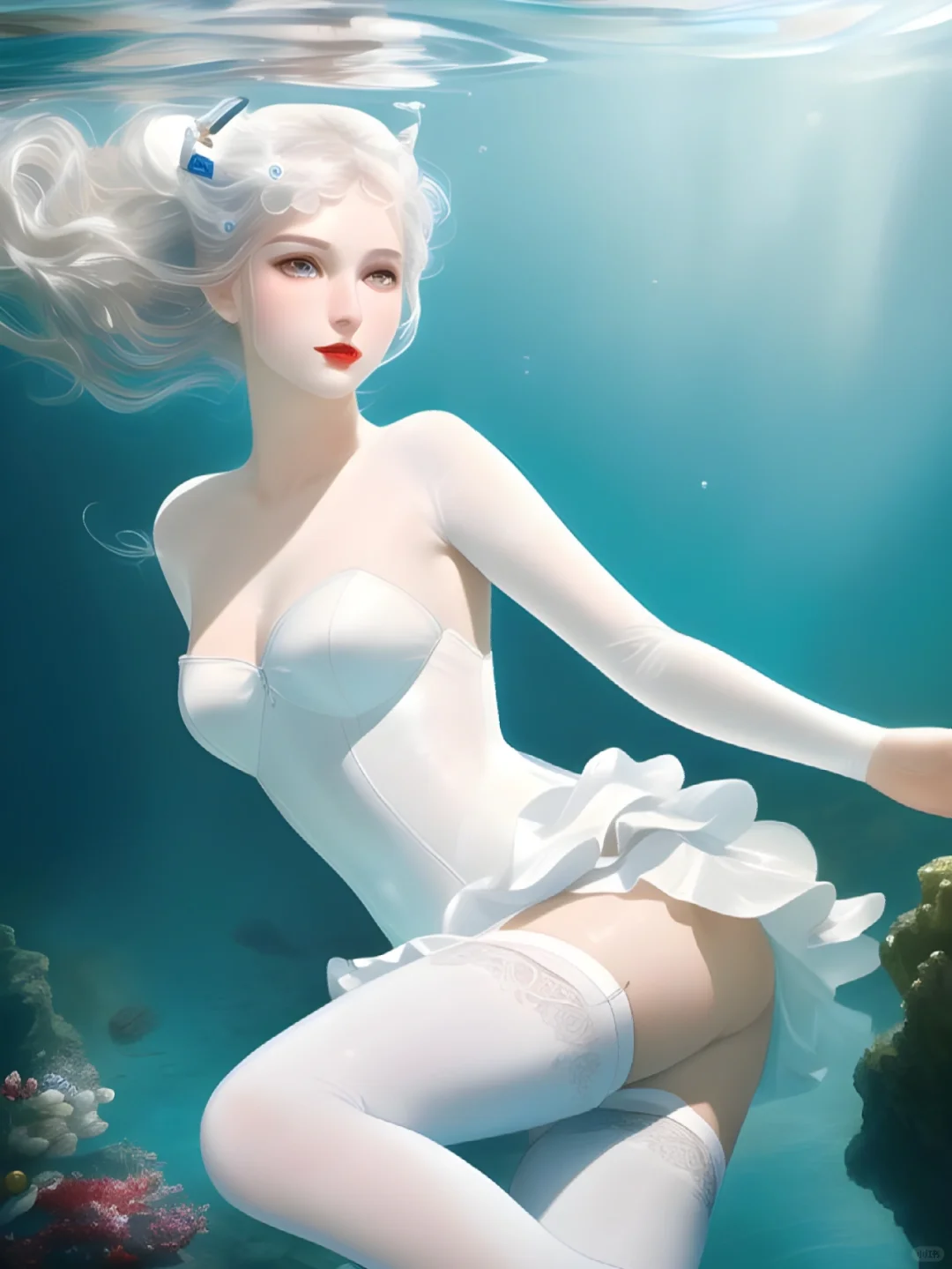 AI游泳绘画