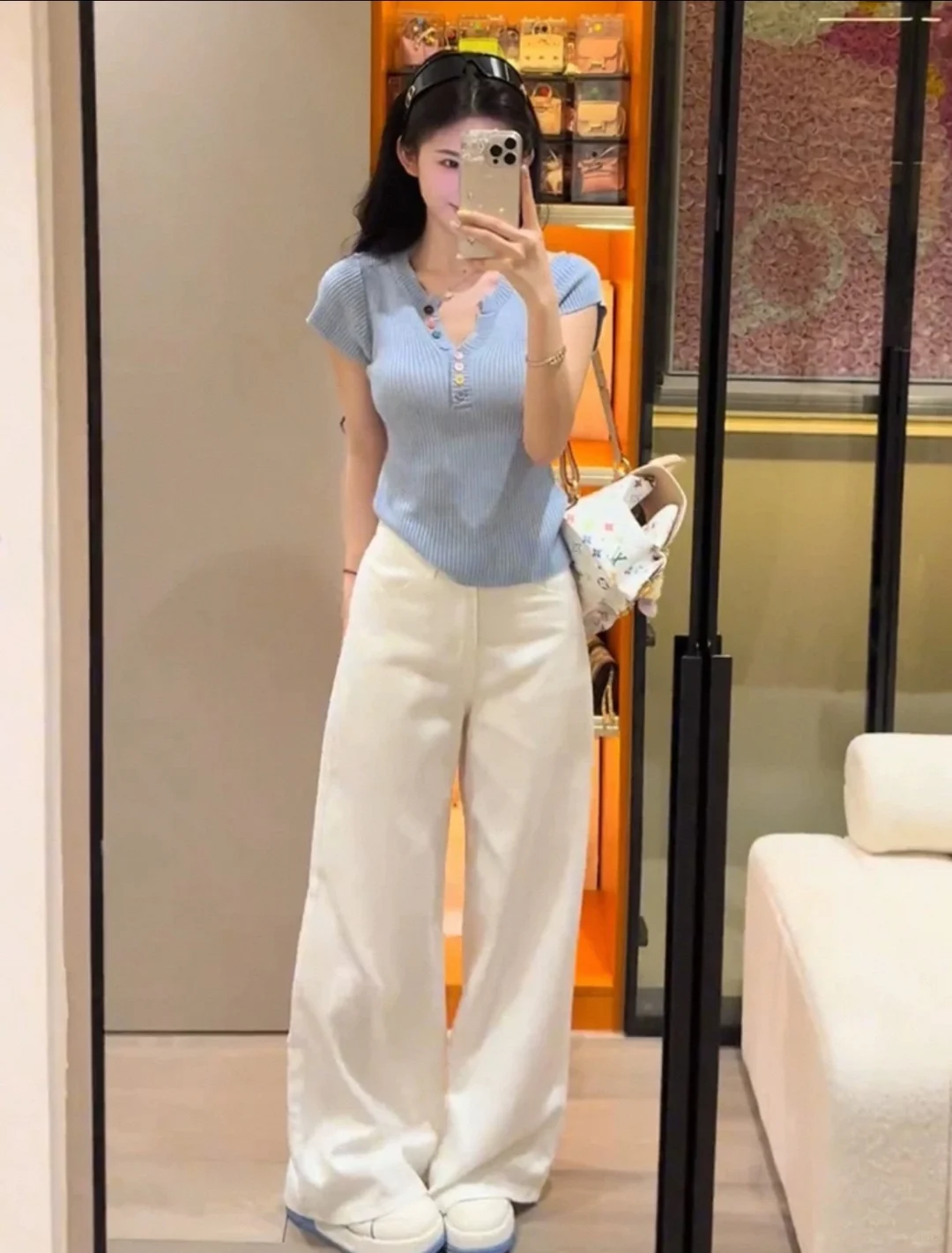 🌼黄V领针织衫｜小个子显高纯欲天花板！