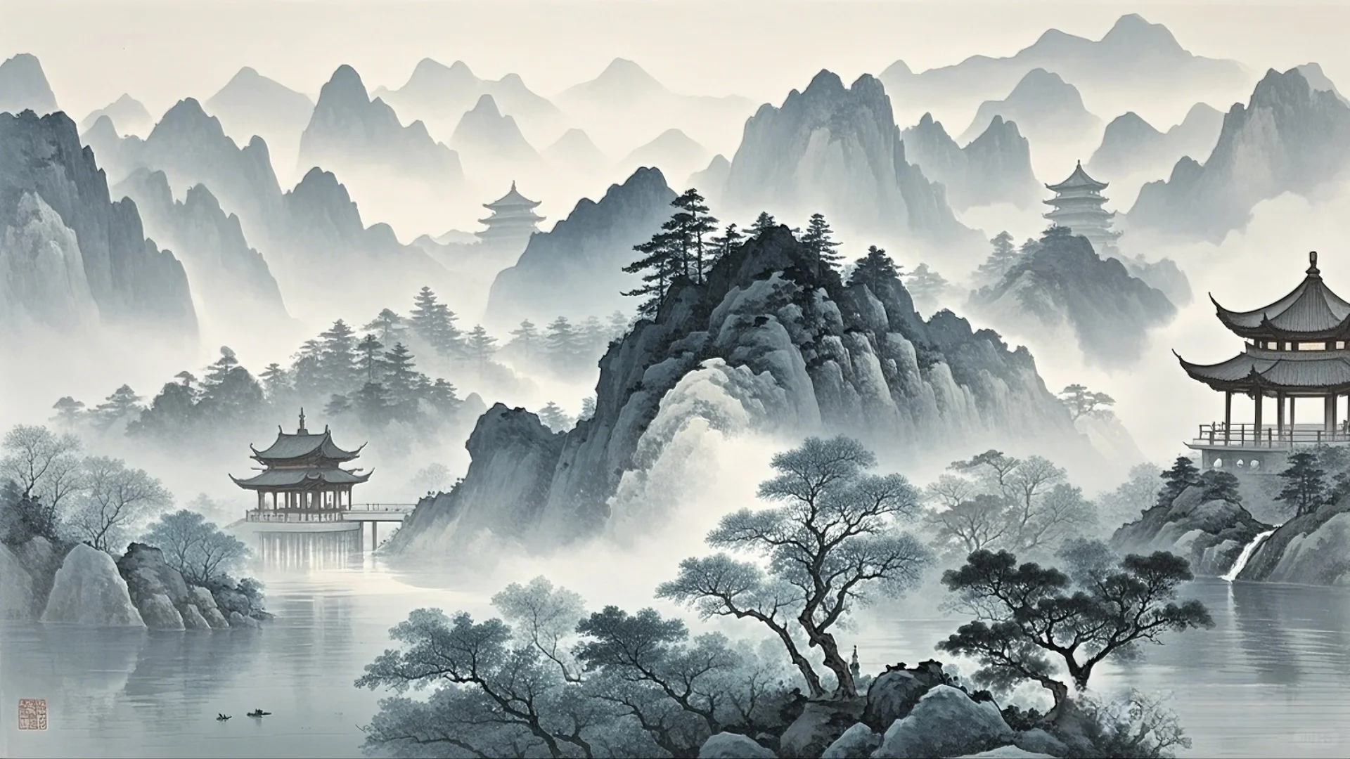 中国山水横屏壁纸 | 壁纸