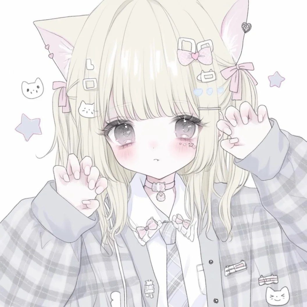 线条可爱猫耳