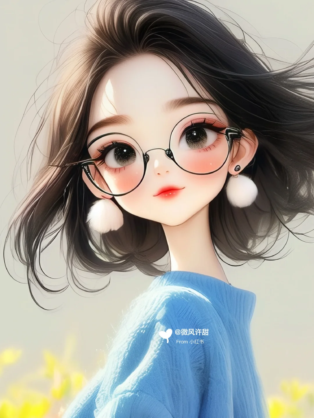 少女插画‖☘️生活需要诸多小治愈。