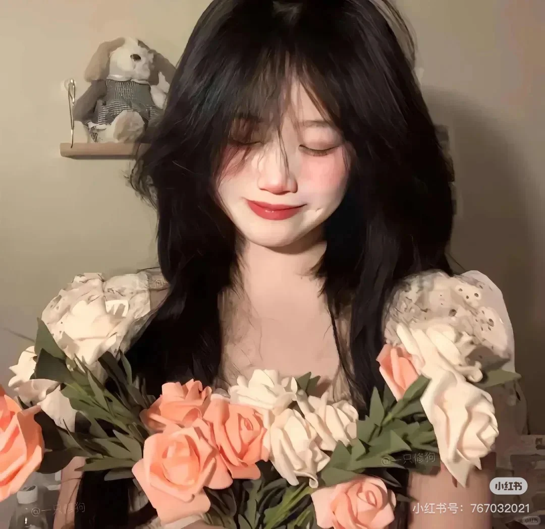 美丽的一期粉色系女头，招桃花型的