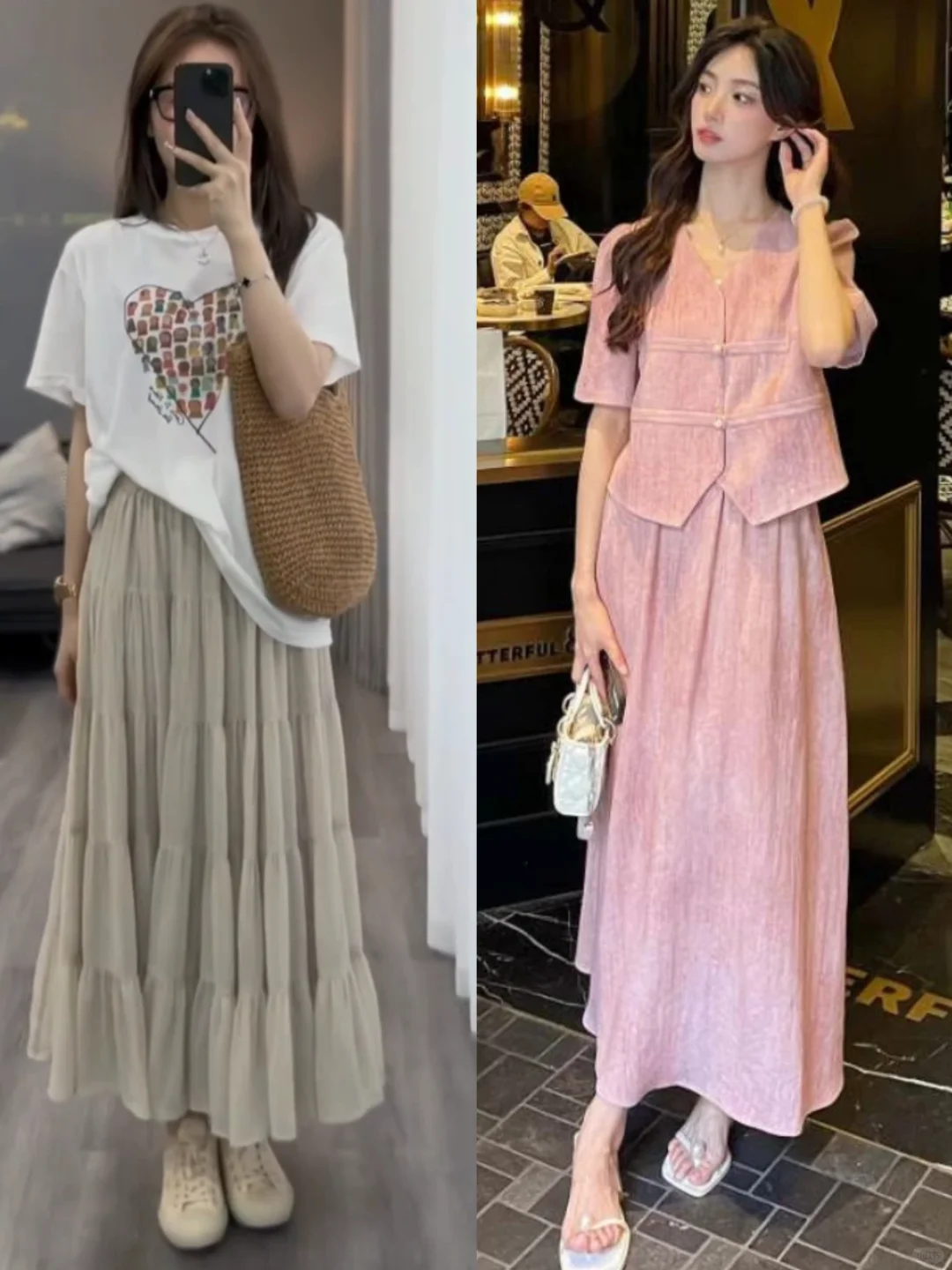 夏季三四十岁女人裙装高级又时髦穿搭