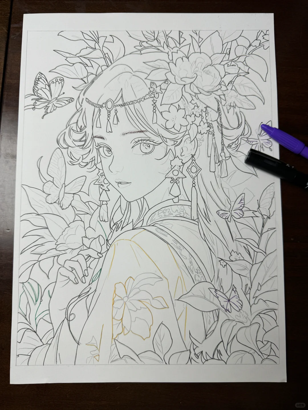 古风少女临摹