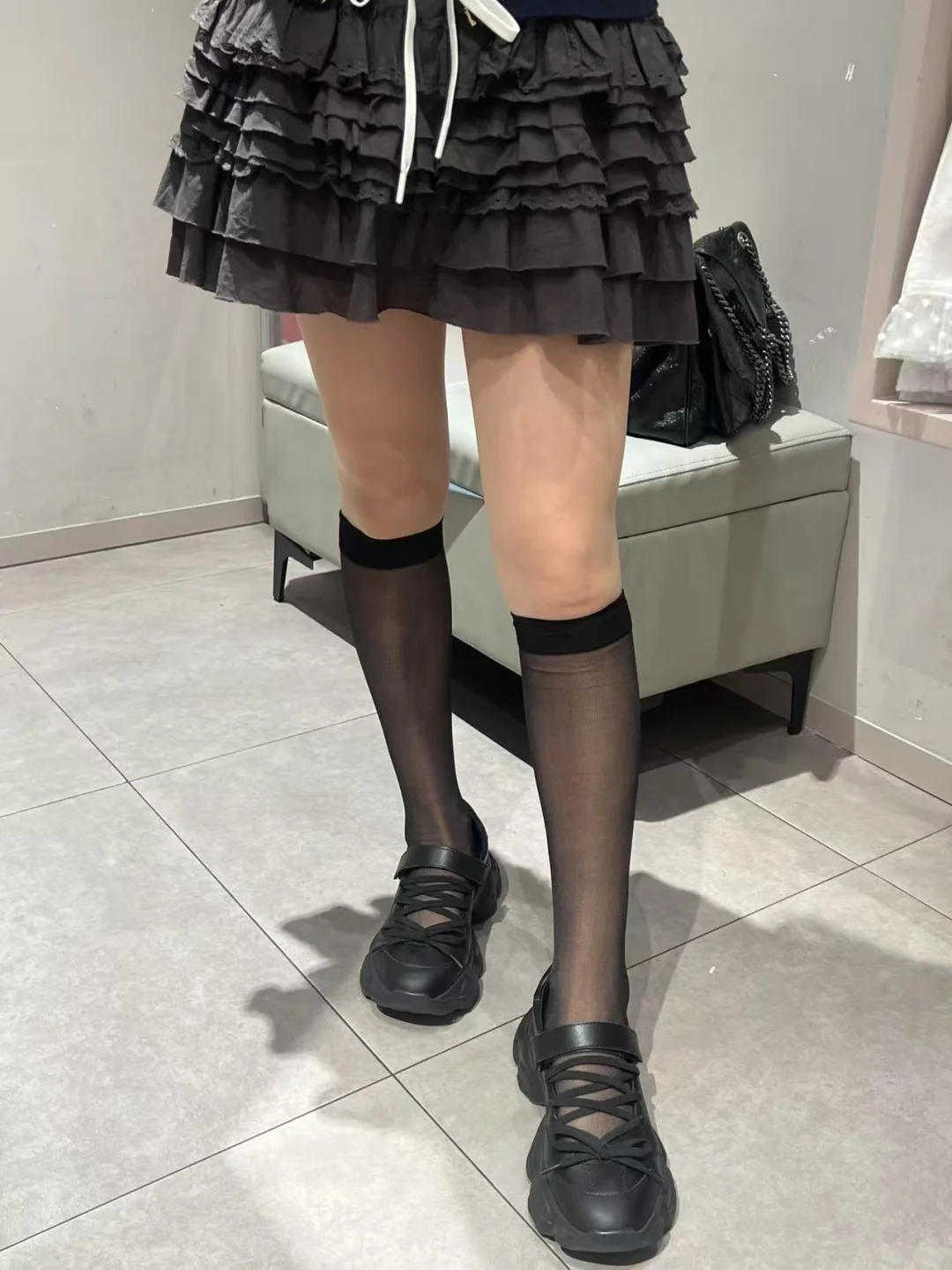 透肤膝下袜～夏天必备单品