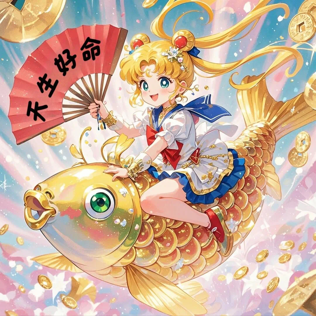 2025美少女月野兔头像 | 新的一年财运旺旺