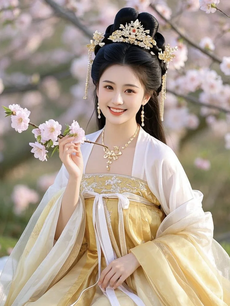 美女壁纸︳古风佳人，这么金色贵气迷人✨